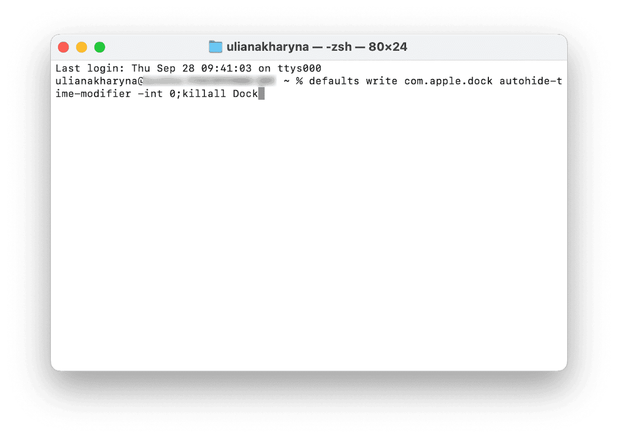 Terminal to speed up Dock animations