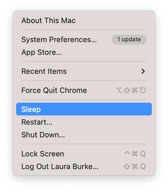 Putting Mac to sleep
