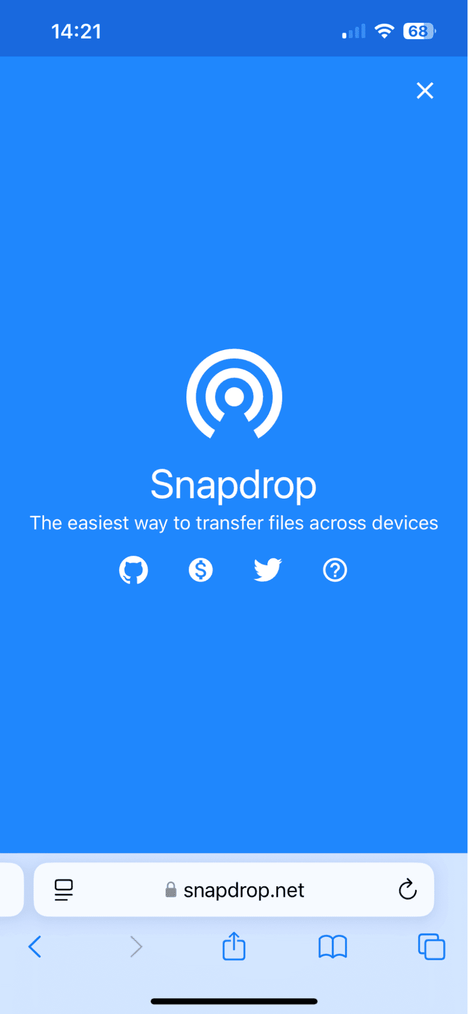 SnapDrop app to share photos