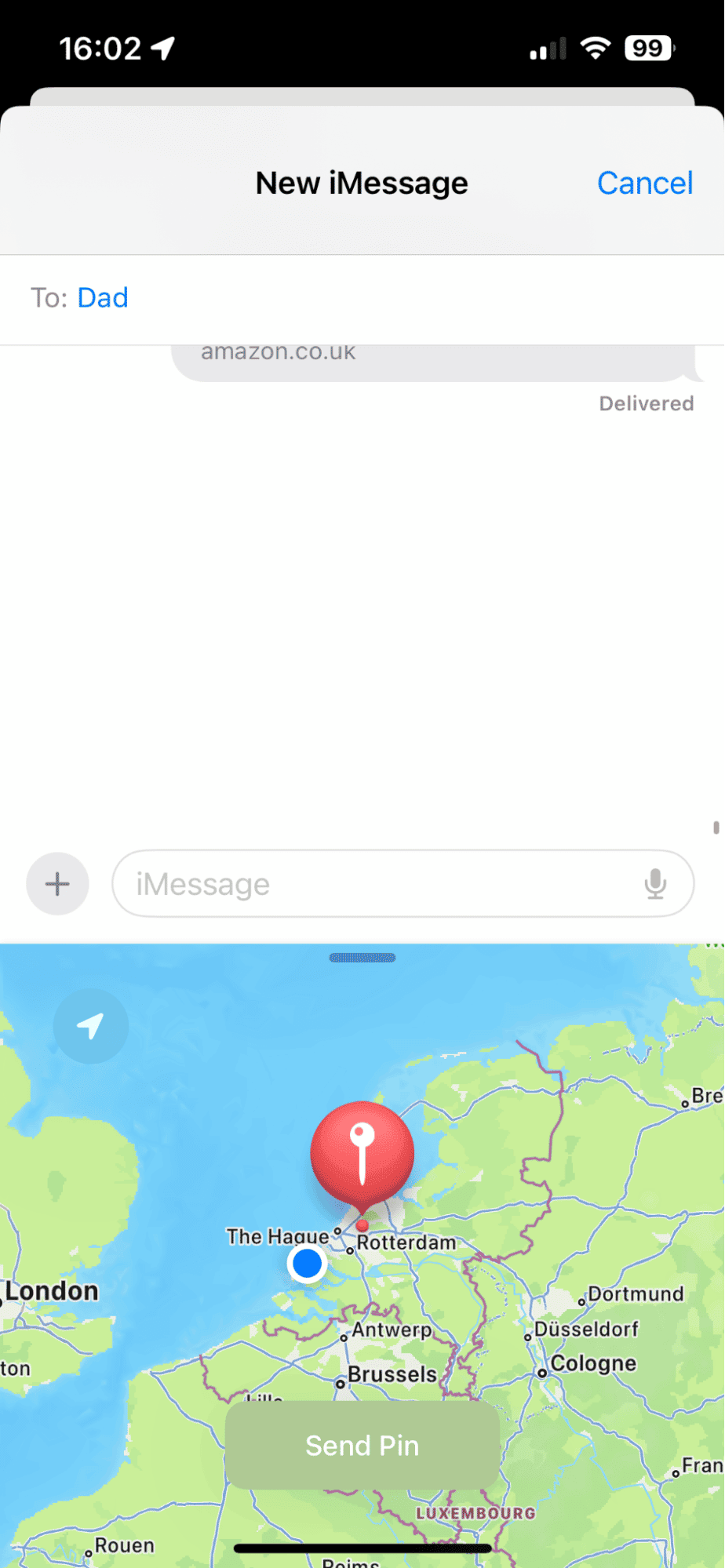 use Messages from Apple to send location