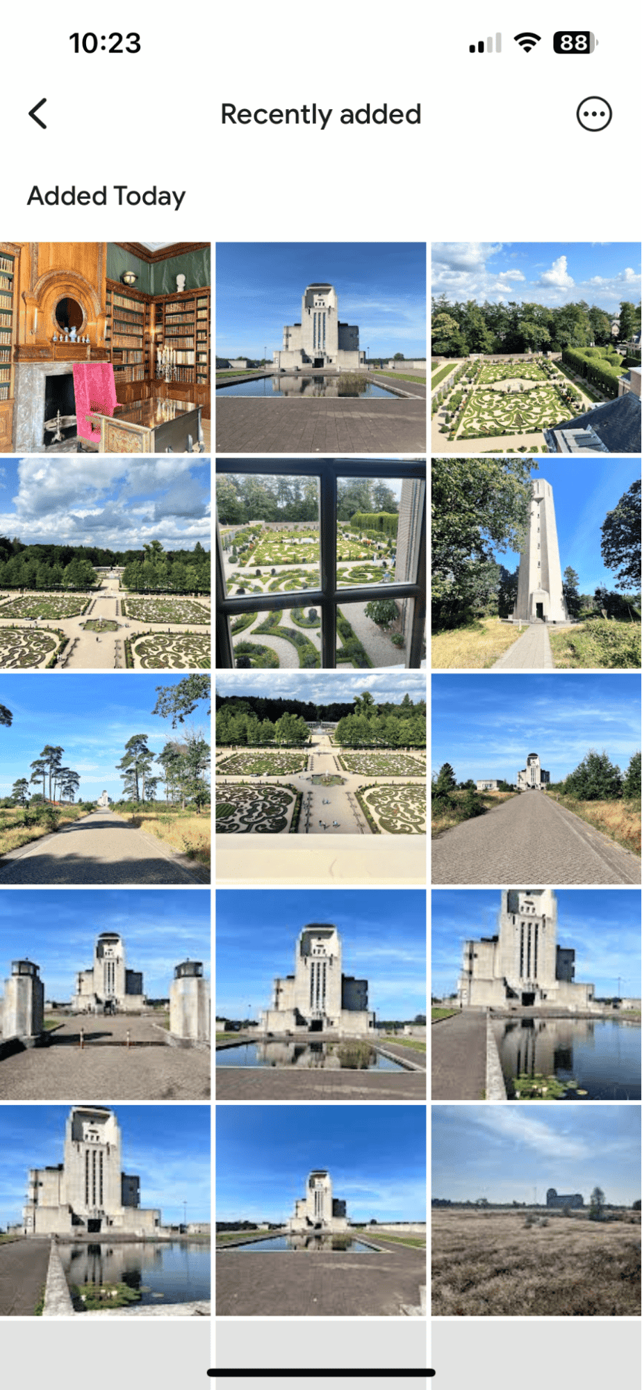 Recently added in Google Photos