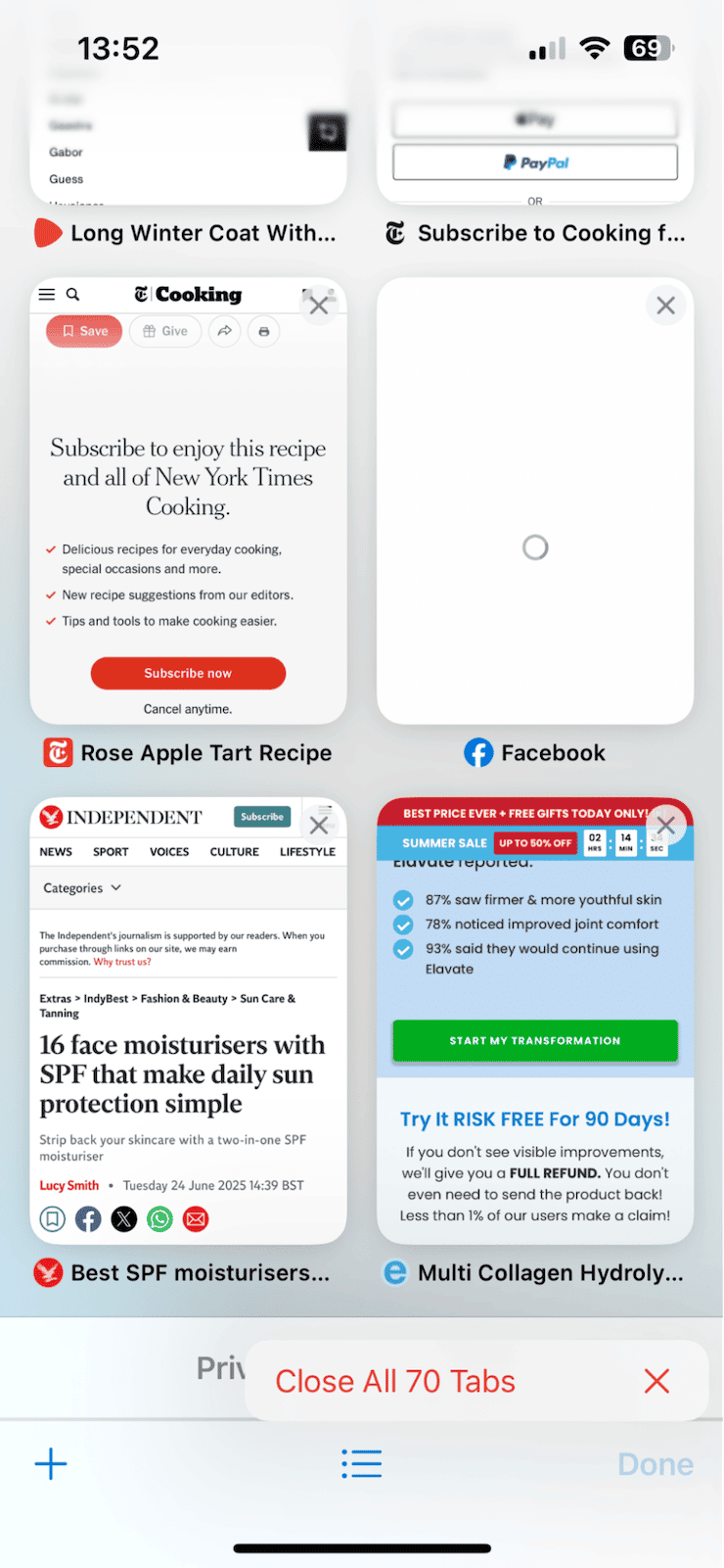 How to delete iCloud tabs on iPhone