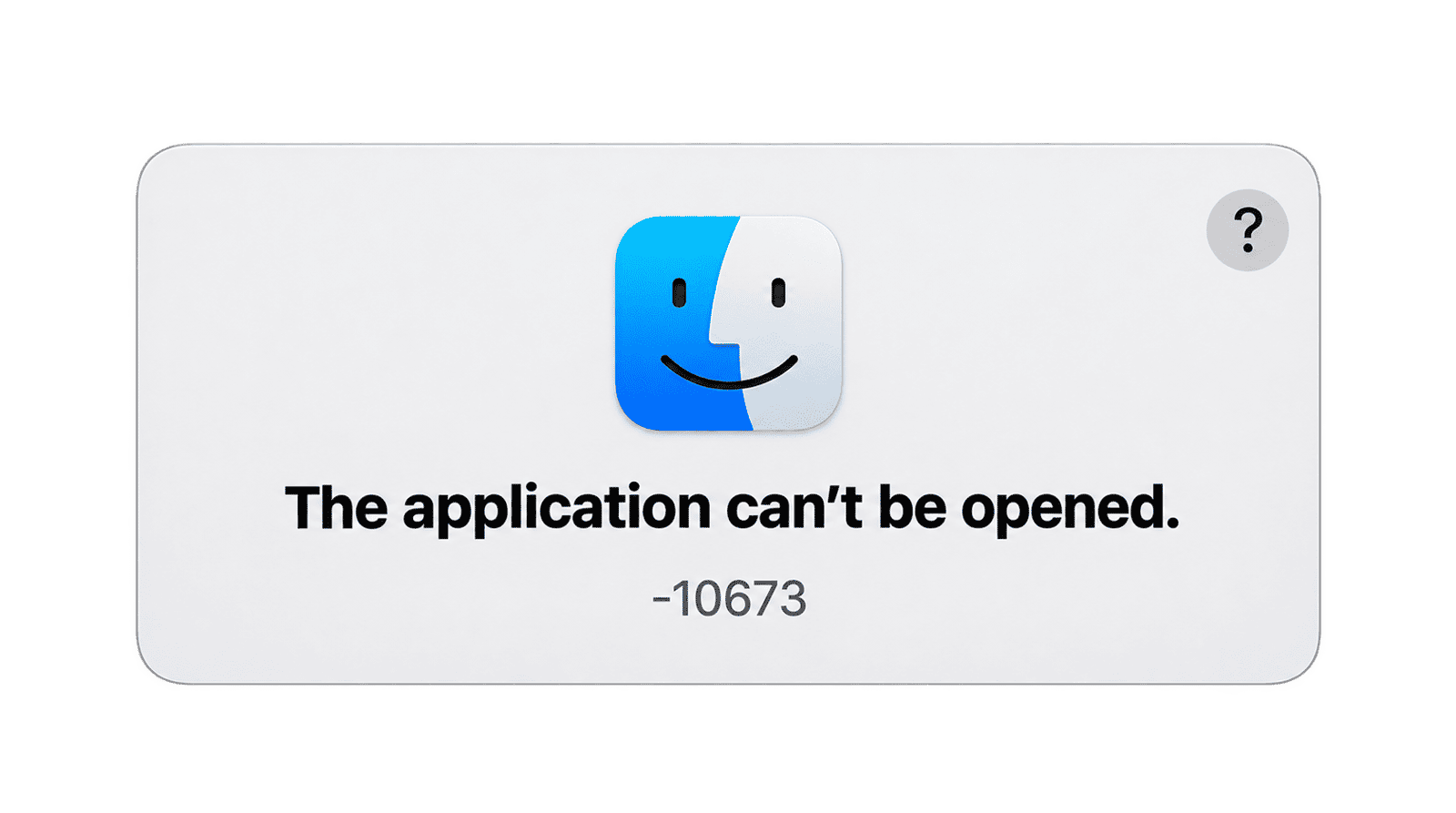 Application cannot be open error