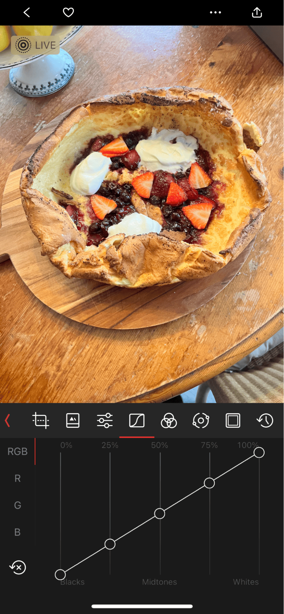 Darkroom app for editing photos