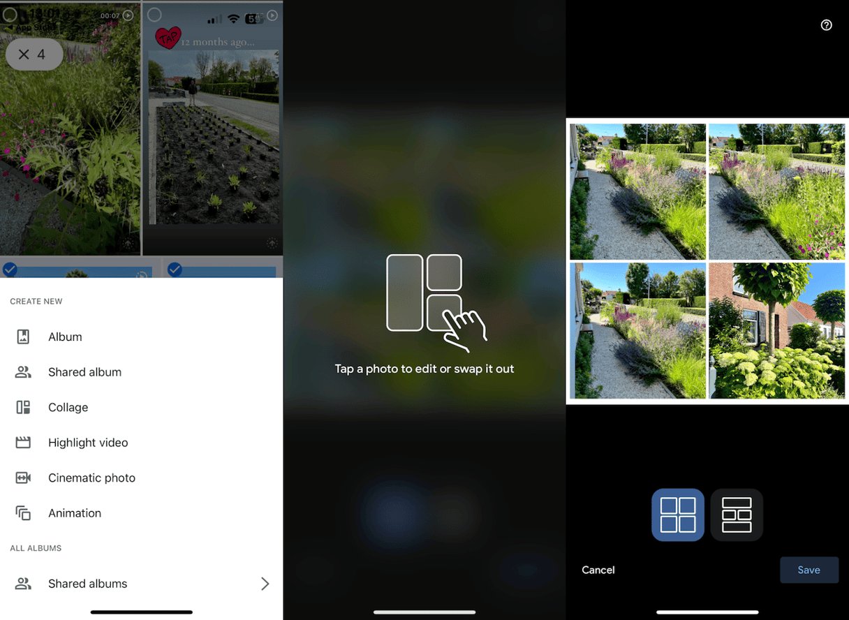 How to make a photo collage on iPhone using Google Photos