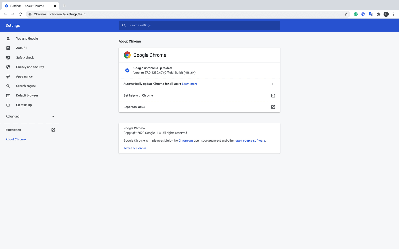 How to update Chrome