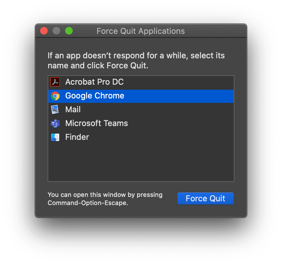 force quit safari mac air