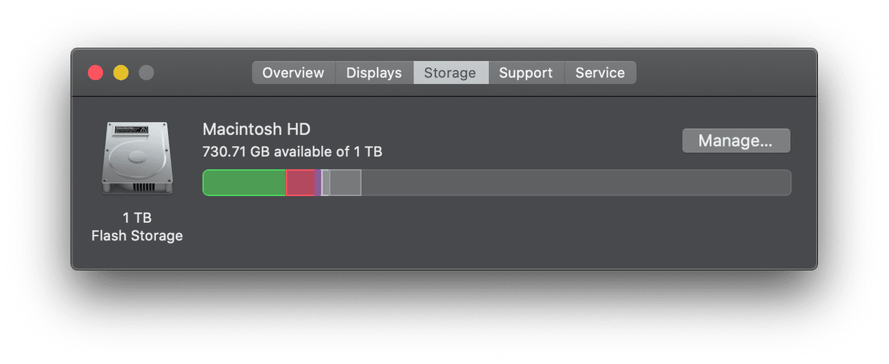 How to check storage on Mac
