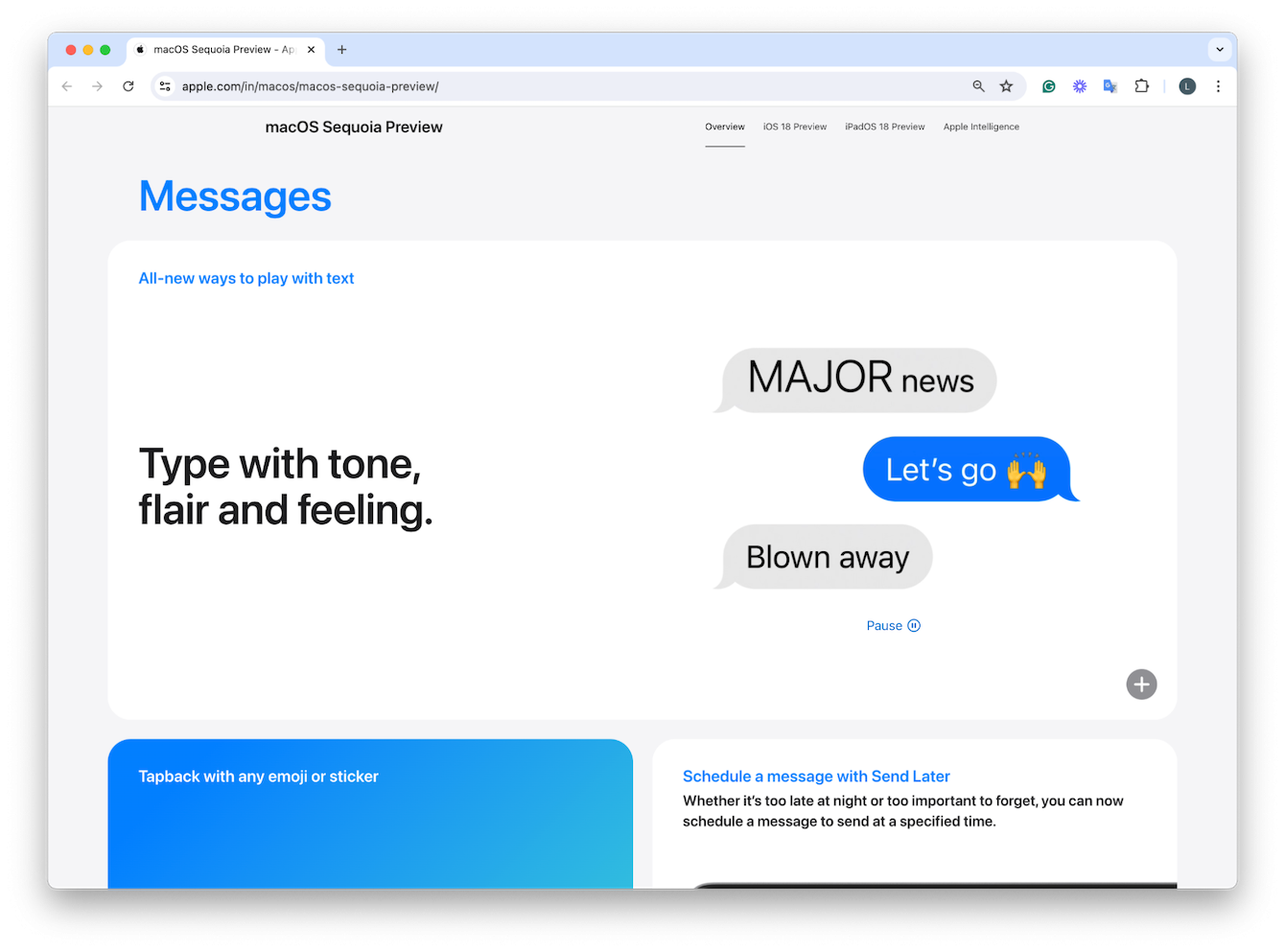 Messages overhaul