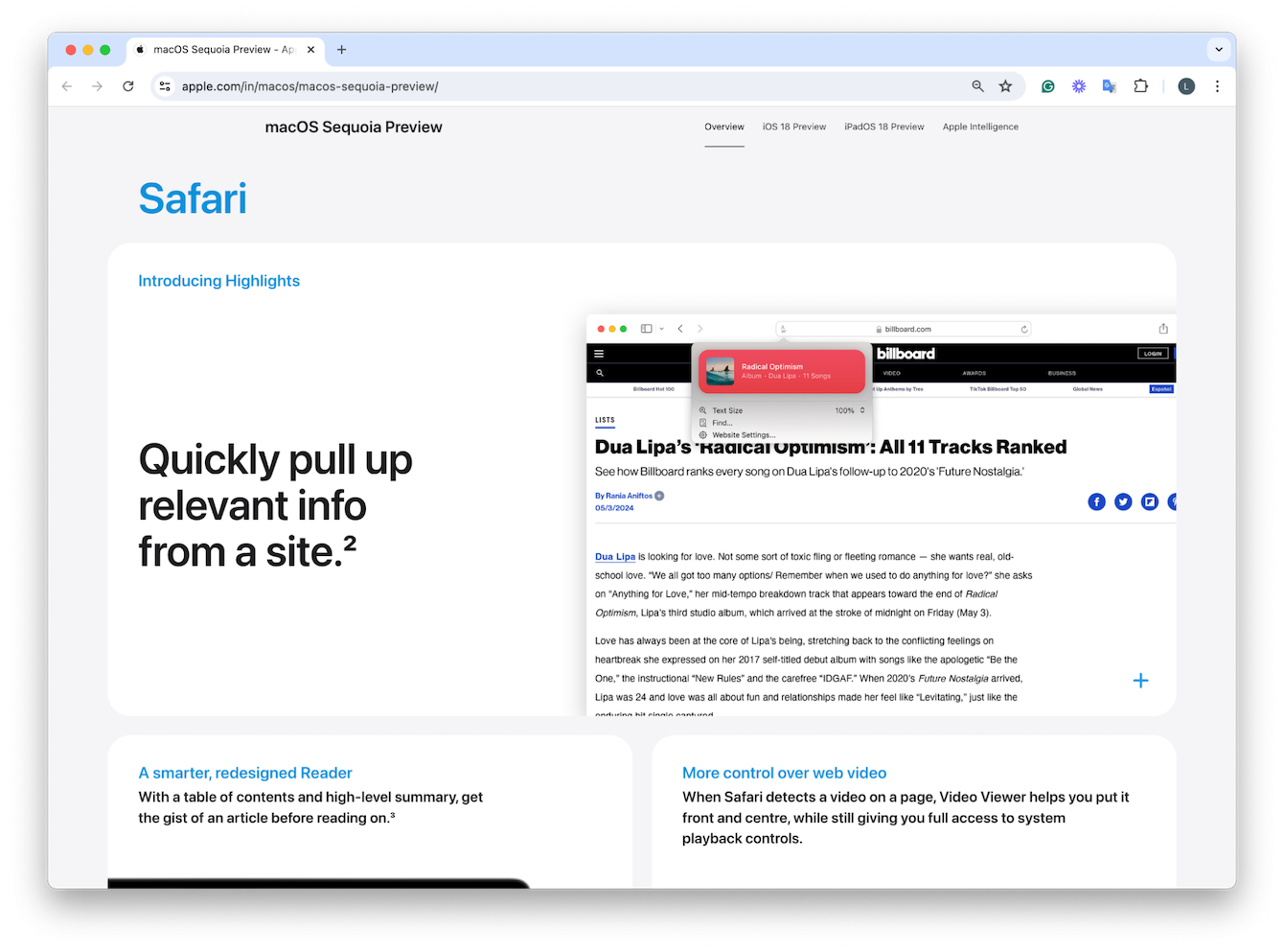 Big updates to Safari