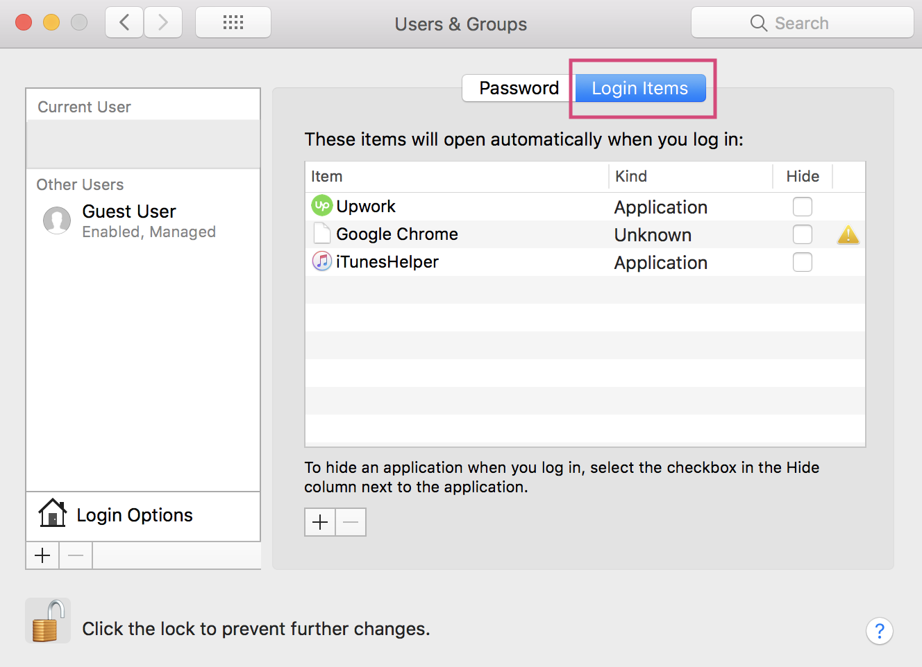 funter mac app cleaner popup on startup
