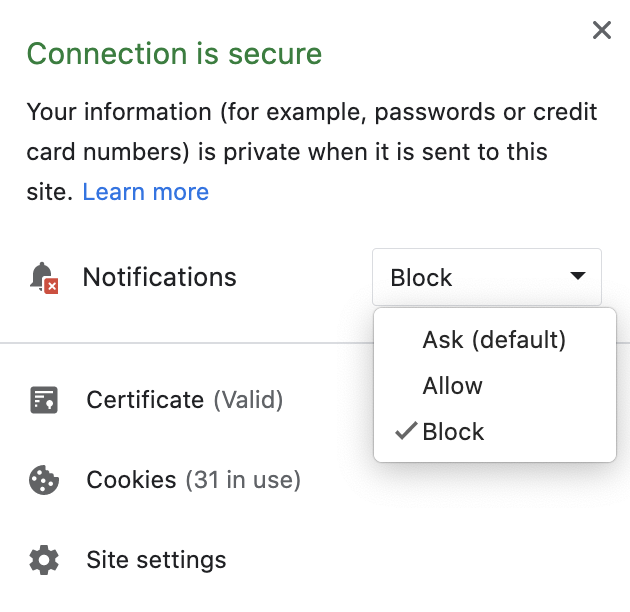 How to turn off Chrome notifications on macOS