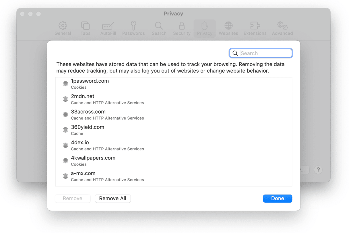 How to remove cookies and cache in Safari