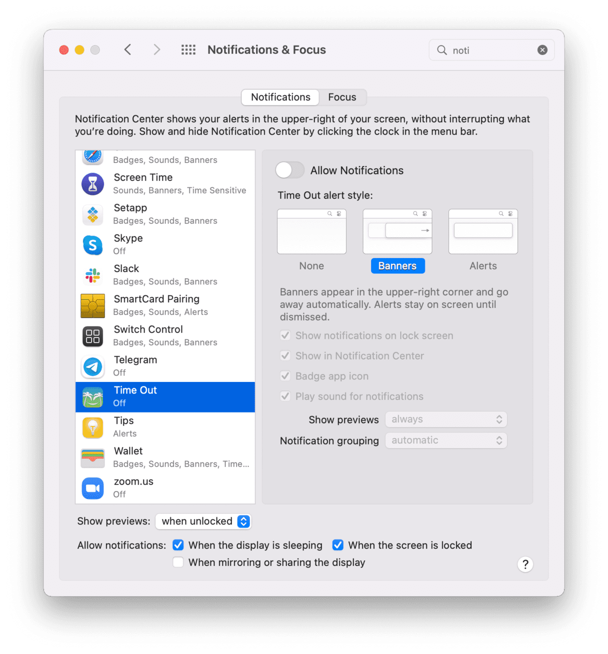 Turn off notifications in System Preferences. Go to Notifications & Focus, select the app and toggle off Allow Notifications.