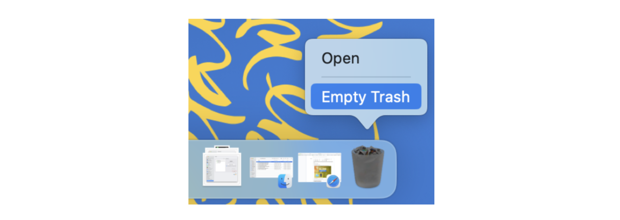 Tøm søppel på Mac